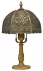 Boudoir Lamp w/Green Slag Glass Shade