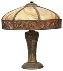 Lg. Antique Slag Glass Lamp