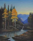 Landscape Oil on Board by Lone Wolf