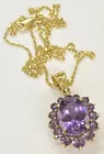 14K Lg. Amethyst Pendant on 14K Chain