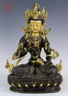 Rare Sino-Tibetan Turquoise Inset Gilt Bodhisattva