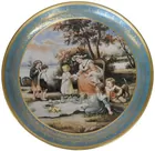 Lg. Hand-painted Charger, Bee Hive Marked