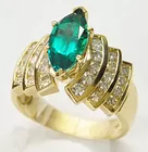 14K Emerald & Diamond Ring
