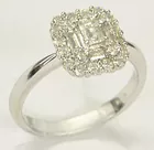 18K White Gold Diamond Ring