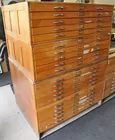 Vintage 4-Section Oak Blueprint Files