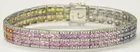 14K White Gold Bracelet w/Sapphires