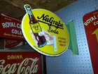 1930's NuGrape Soda Flange Sign
