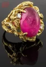 18K Yellow Gold Tourmaline & Diamond Ladies Ring