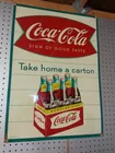 1959 Coca Cola Carton Sign