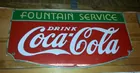 1934 Porcelain Coca Cola Fountain Service Sign
