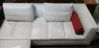 Ligne Roset Modern White Leather Sofa