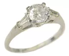 Platinum Ring w/1.51 ct. Round Diamond Center