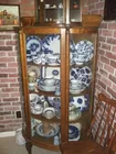 oak china closet