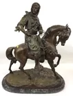 Antique Barye Arabian Horseman Bronze Sculpture