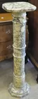 Tall Beige & Brown Marble Pedestal