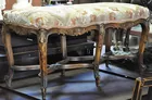 Fine French-carved Bench w/Upholstered Seat