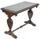 Antique Carved Table w/Black Marble Top