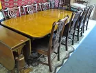 Fine Inlaid Dining Table w/2 Leaves