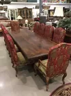 Grand Spanish Style Dining Table With (10) Chairs