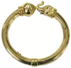 14K Gold Elephant Bangle Bracelet