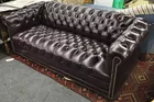 Leather Burgundy Chesterfield Sofa