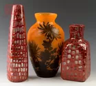 3 Pc. Signed Italian & Galle Art Glass Vase Lot