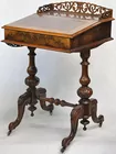 Small Lift-top Carved Desk w/Gallery