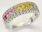 Effy 14K White Gold Sapphire & Diamond Ring