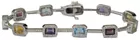 18K White Gold Gemstone & Diamond Bracelet