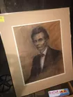 President Lincoln NO BEARD charcoal art