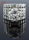 14K White Gold Round Brilliant Cut Diamond Ring
