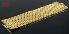 18K Yellow Gold Italian Wide Bracelet