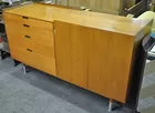 Mid-Century Blonde Credenza, as is