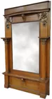 Ornate Oak Pier Mirror, as is