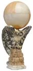 Carved Marble & Alabaster Lamp, 28 in. tall