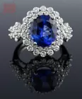 18K White Gold Tanzanite & Diamond Ring