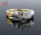 14/18K Yellow Gold & Platinum Diamond Ring