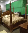 King Size 4 Poster Bed W/ Comforter & Mattress