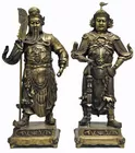 Bronze Asian Warriors, 27 & 28 in. Tall