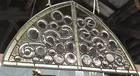 Arched Beveled Glass Window, 33x18 in.