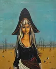 Sgd. J.D. Serrier Painting, 23x19 in.
