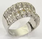 14K White Gold & Diamond Ladies' Band
