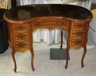 Inlaid French Style Kidney Shaped Desk