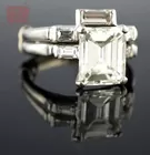 Platinum Emerald Cut Diamond Wedding Ring Set