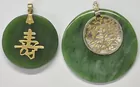 LONG LIFE & LUCK Spinach Jade Pendants
