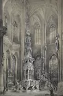 Cathedral Interior Watercolor