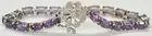 10K White Gold Amethyst & Diamond Bracelet