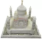 14 in. Sq. Antq. Alabaster Taj Mahal Piece