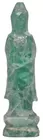 Lg. Green Jade, Jadeite or Quartz Quan Ying Figure