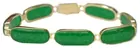 14K Apple Green Jade Bracelet